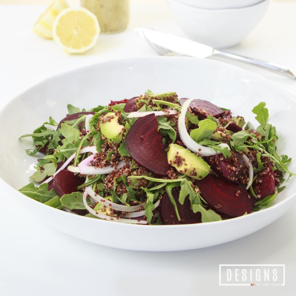 Roasted Beet, Avocado, and Quinoa Salad with a Lemon Vinaigrette | Designs of Any Kinds