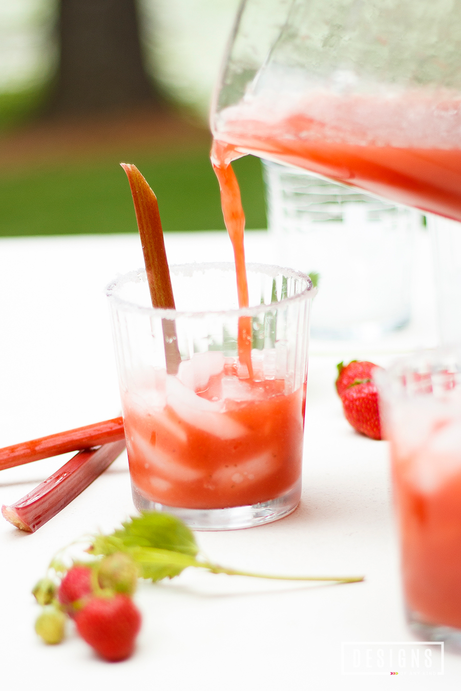 Strawberry-Rhubarb Margaritas | Designs of Any Kind