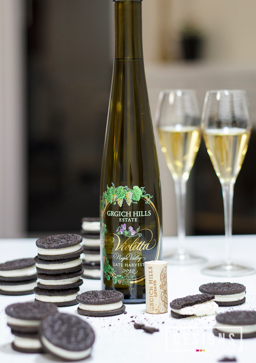 Just Tasted | 2012 Grgich Hills Estate Violetta, Late Harvest | A delicate dessert wine that boasts flavors of pear, honeysuckle, dried apricot, and apple crisp. Did I mention it goes really well with Oreos? designsofanykind.com